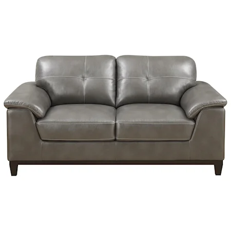 Pillow Arm Loveseat with Tufted Back
